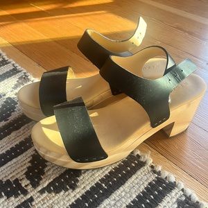Nisolo All Day Open Toe Clog Sandal Black 8.5